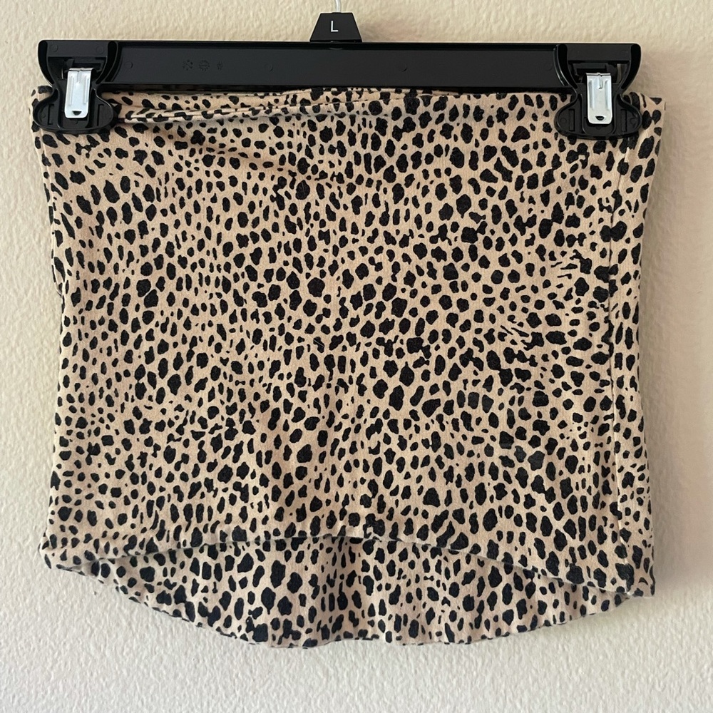 Cheetah crop tube top